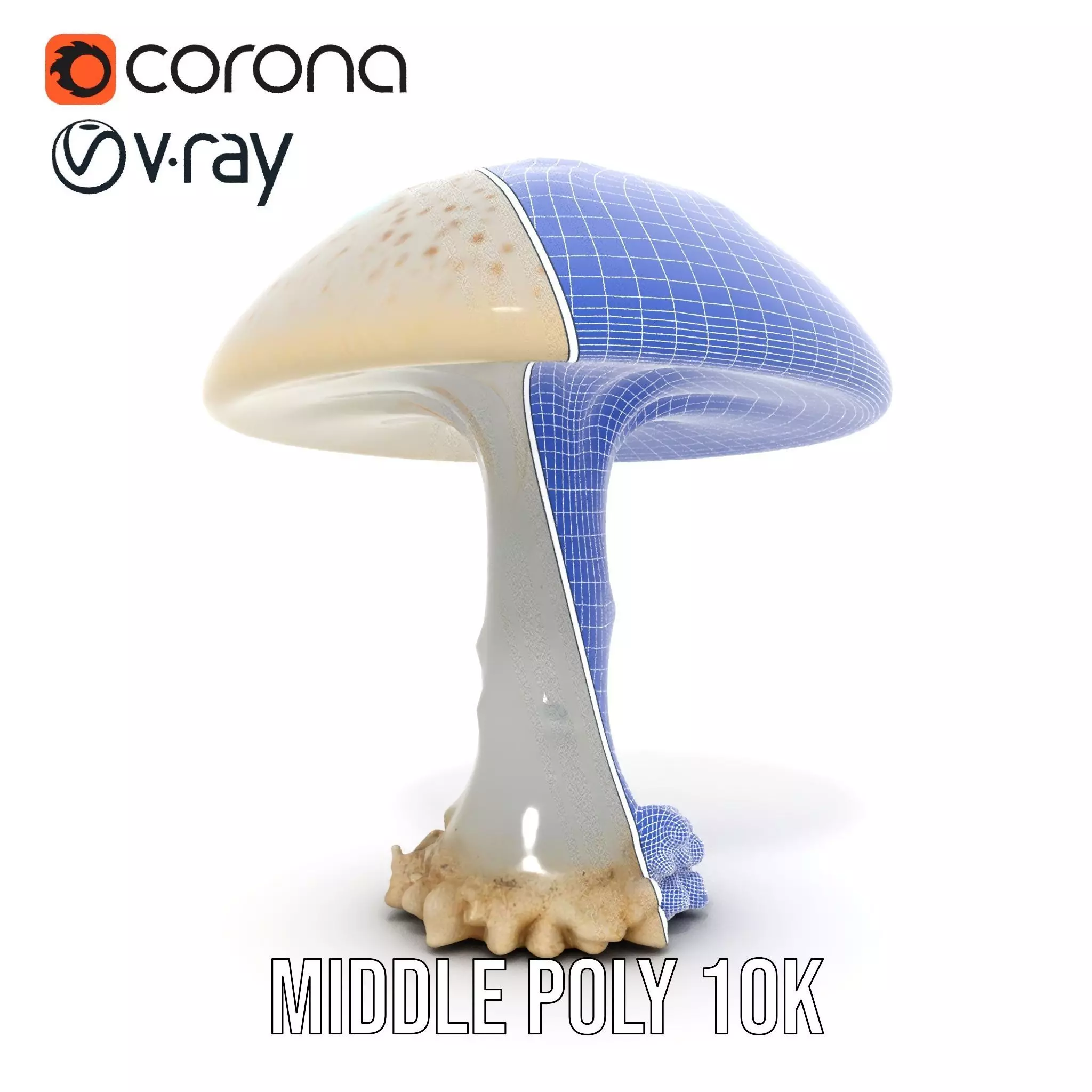 Glowing Mushroom model pack Low-poly 3D model_30