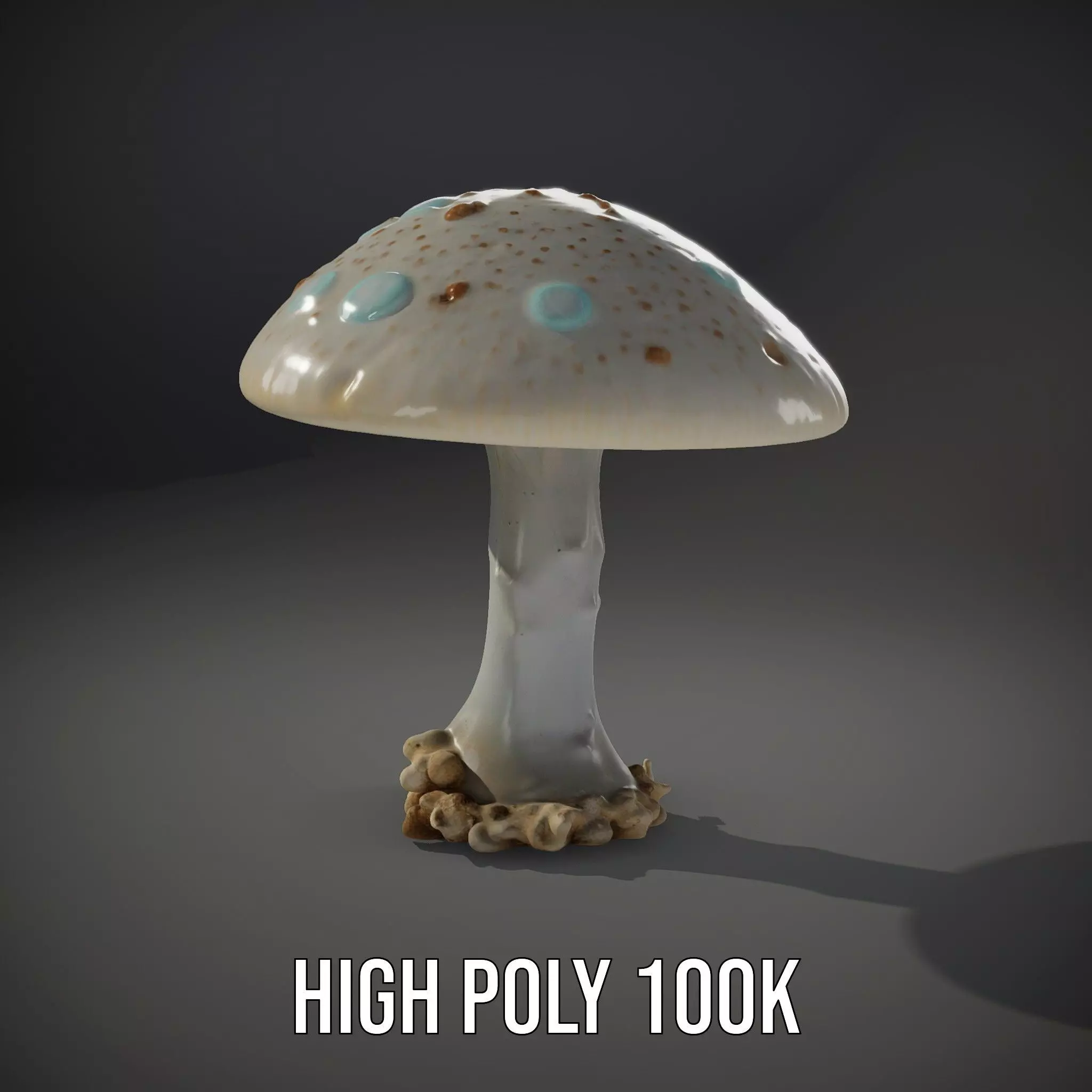 Glowing Mushroom model pack Low-poly 3D model_10