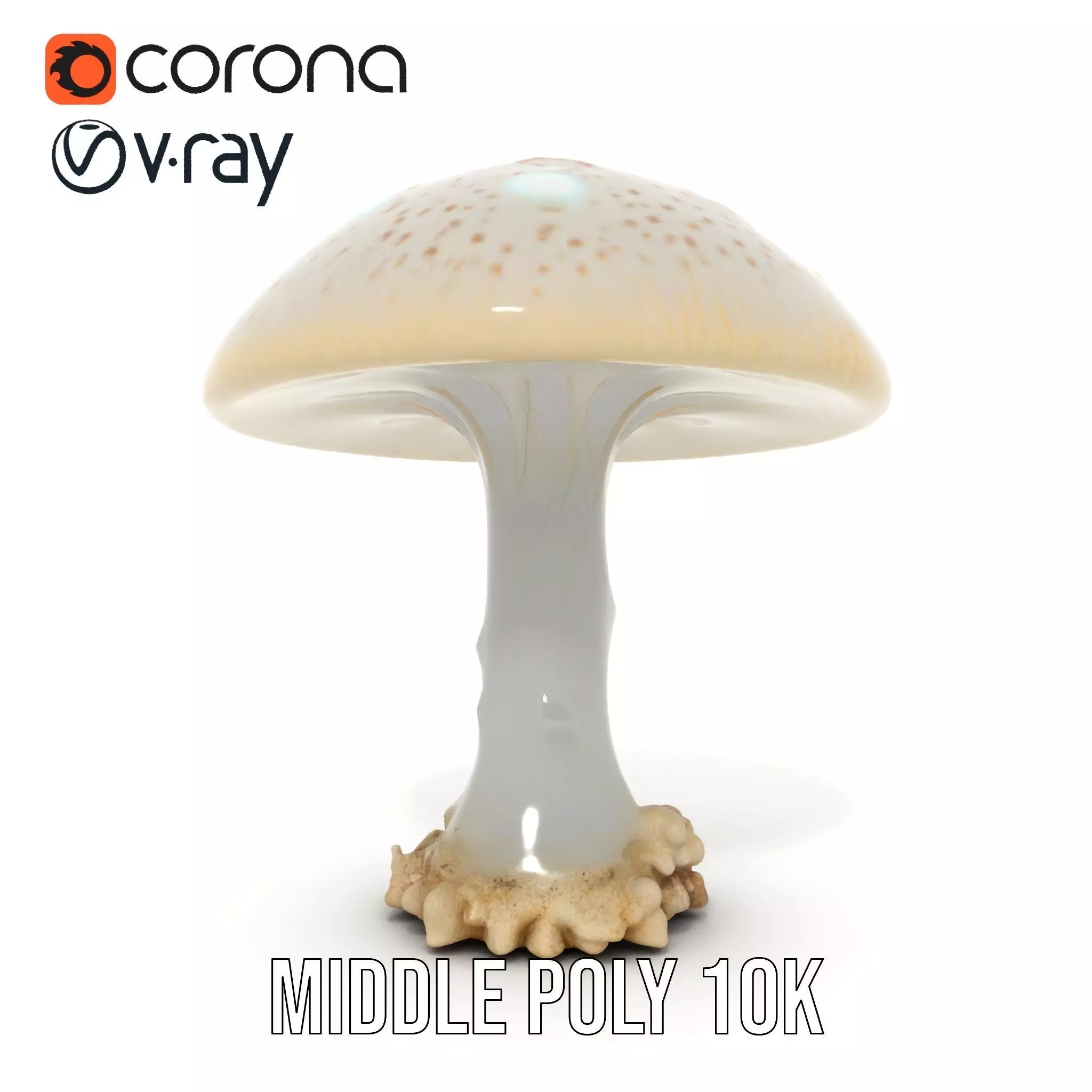 Glowing Mushroom model pack Low-poly 3D model_15