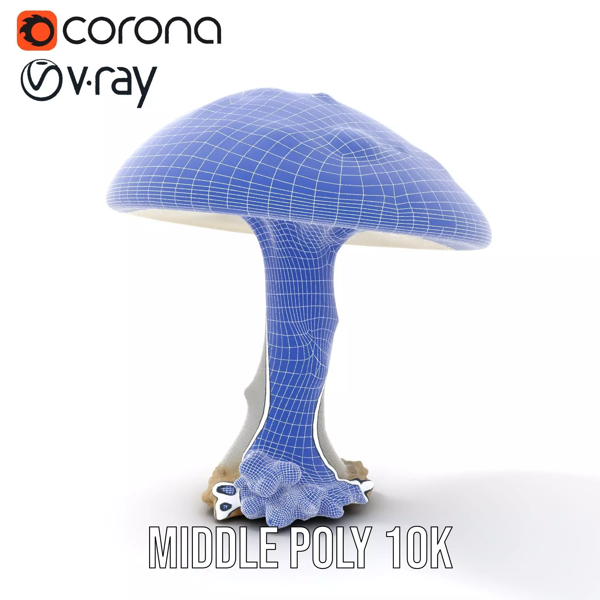 Glowing Mushroom model pack Low-poly 3D model_27