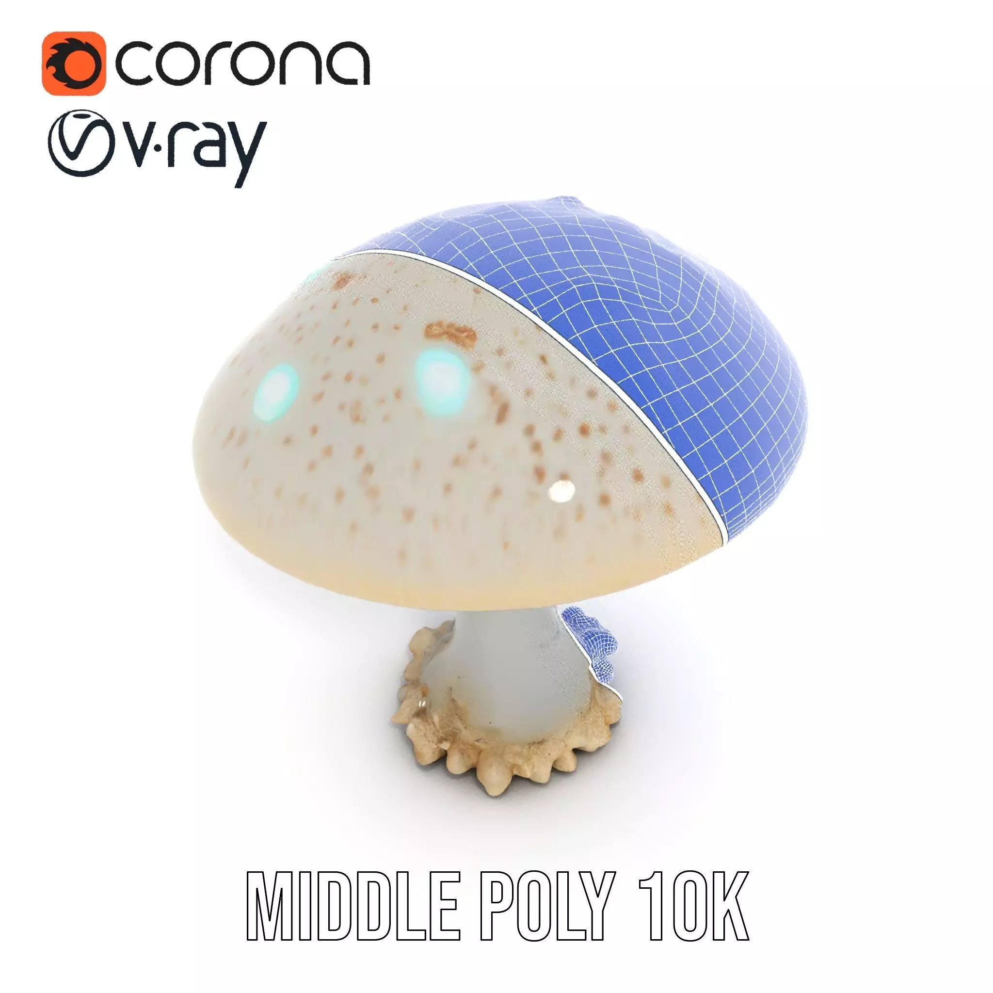 Glowing Mushroom model pack Low-poly 3D model_18