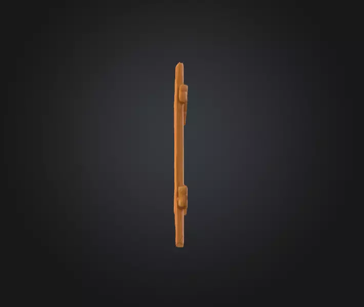 Cartoon Stylized Wooden Fence Low-poly 3D model_8