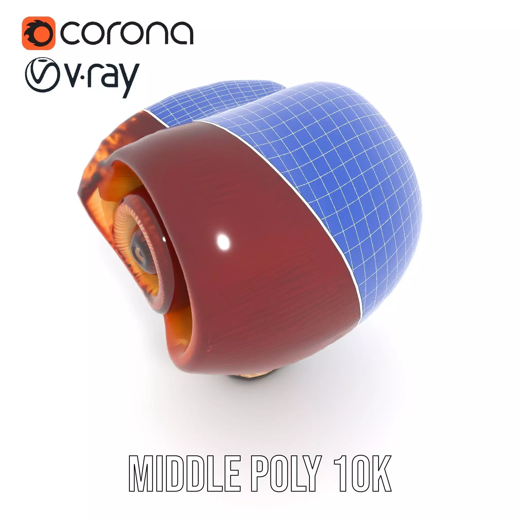 Curved Spiral Mushroom model pack Low-poly 3D model_24