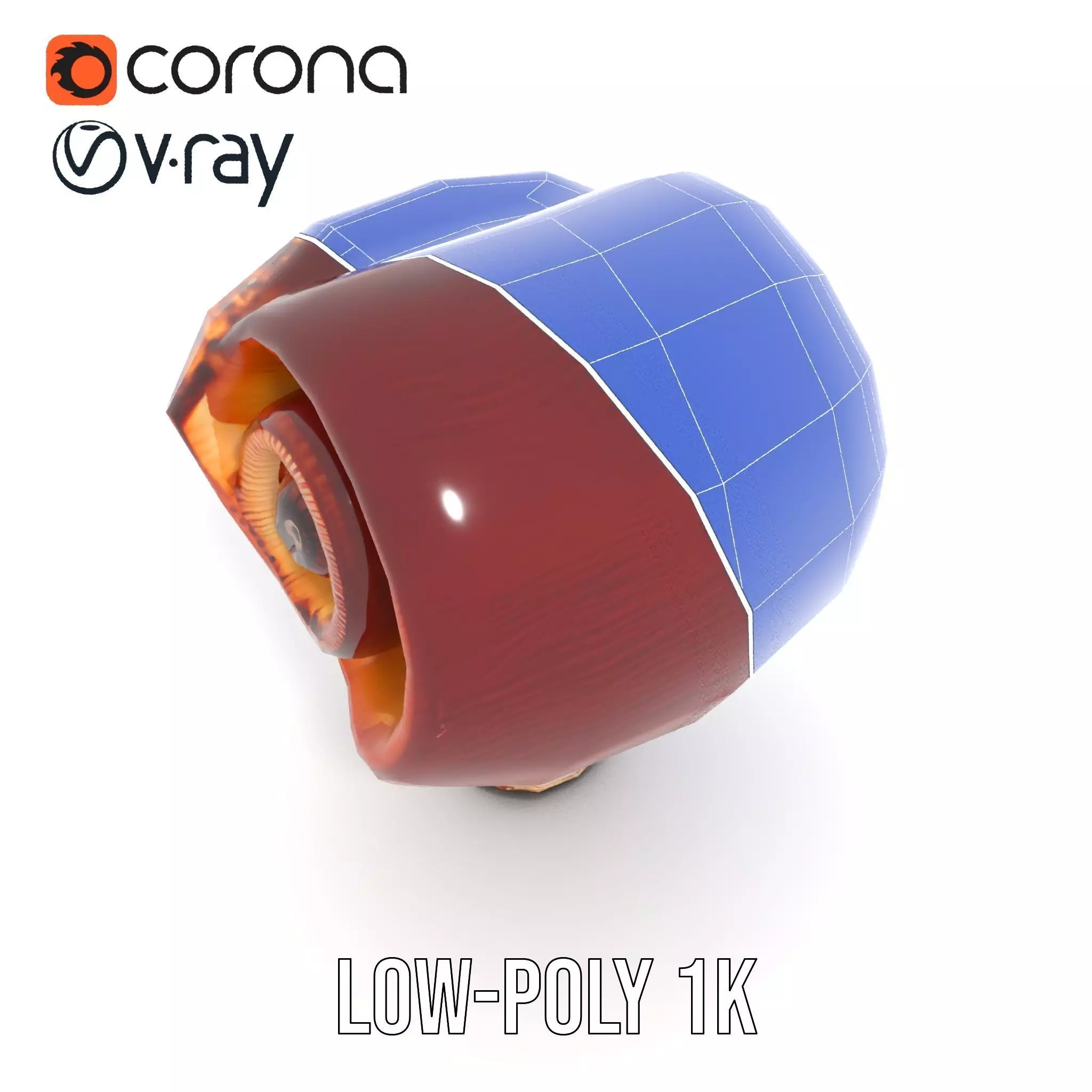 Curved Spiral Mushroom model pack Low-poly 3D model_31