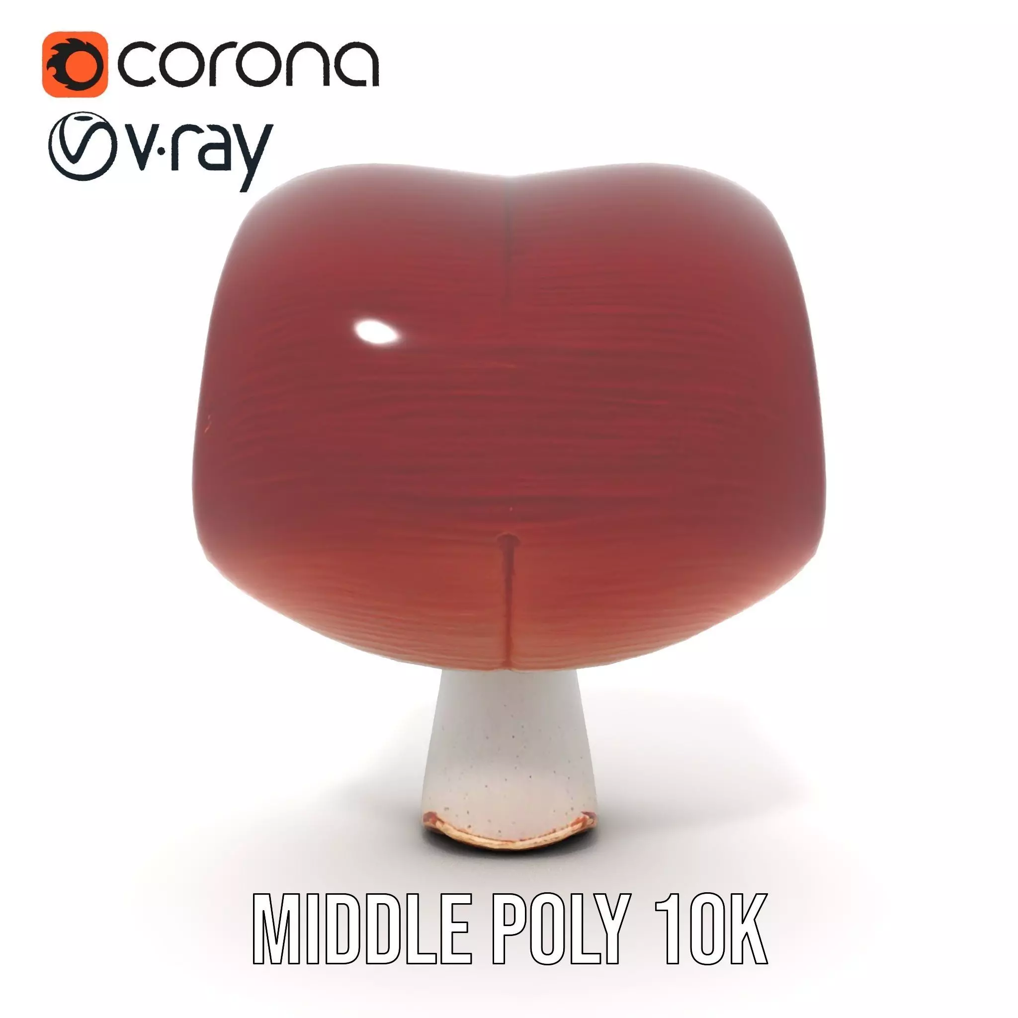 Curved Spiral Mushroom model pack Low-poly 3D model_13