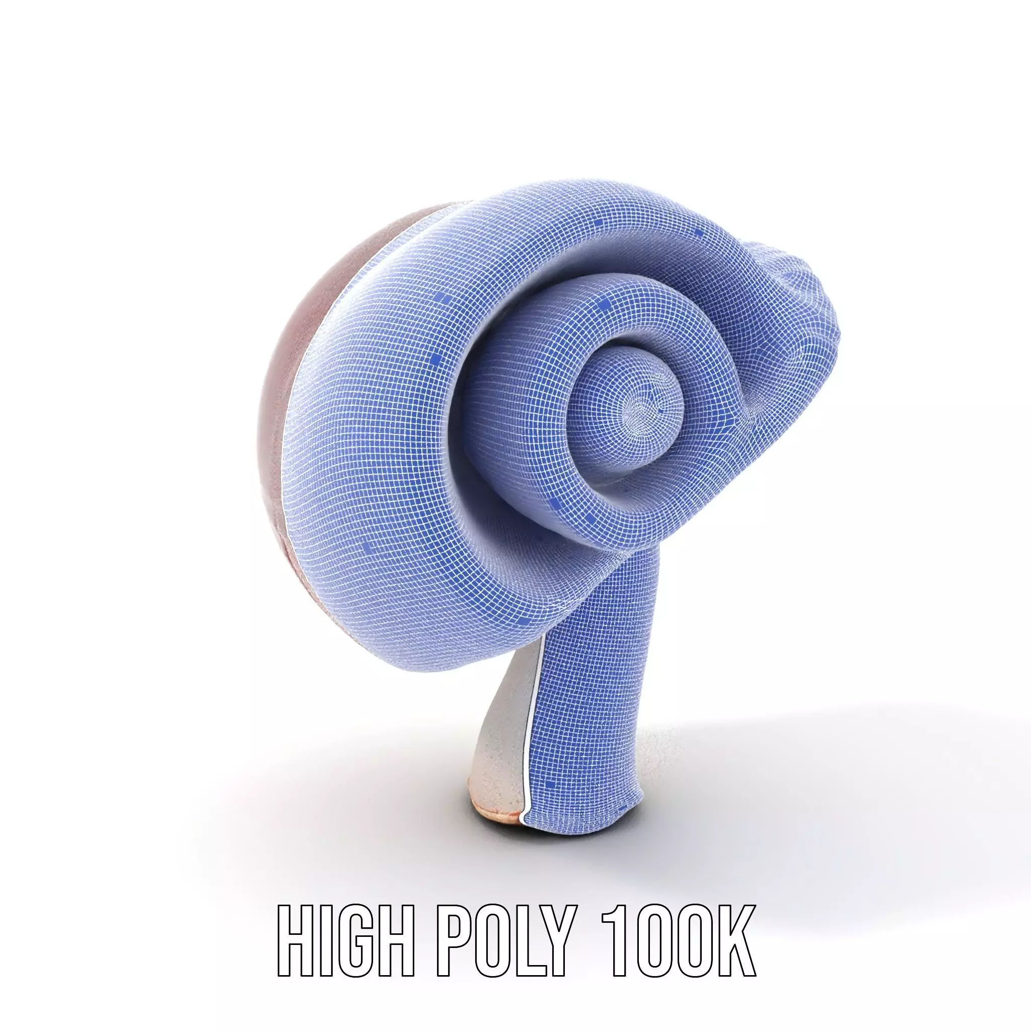 Curved Spiral Mushroom model pack Low-poly 3D model_4