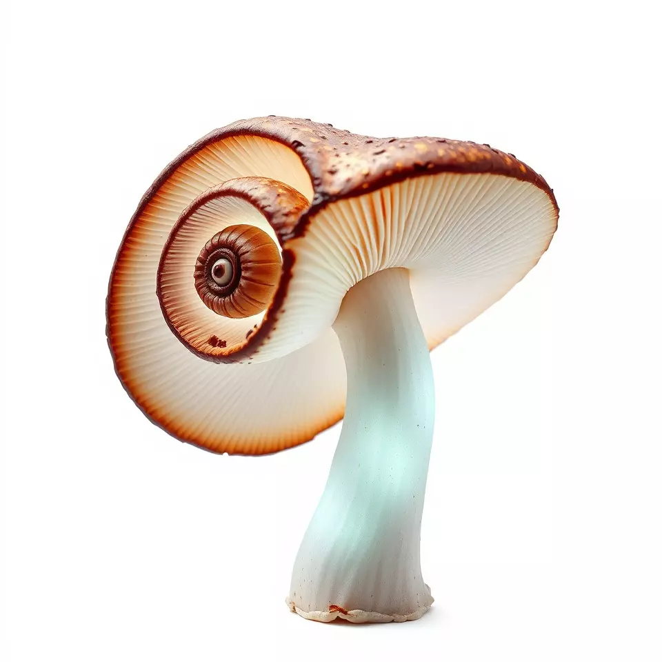 Curved Spiral Mushroom model pack Low-poly 3D model_2