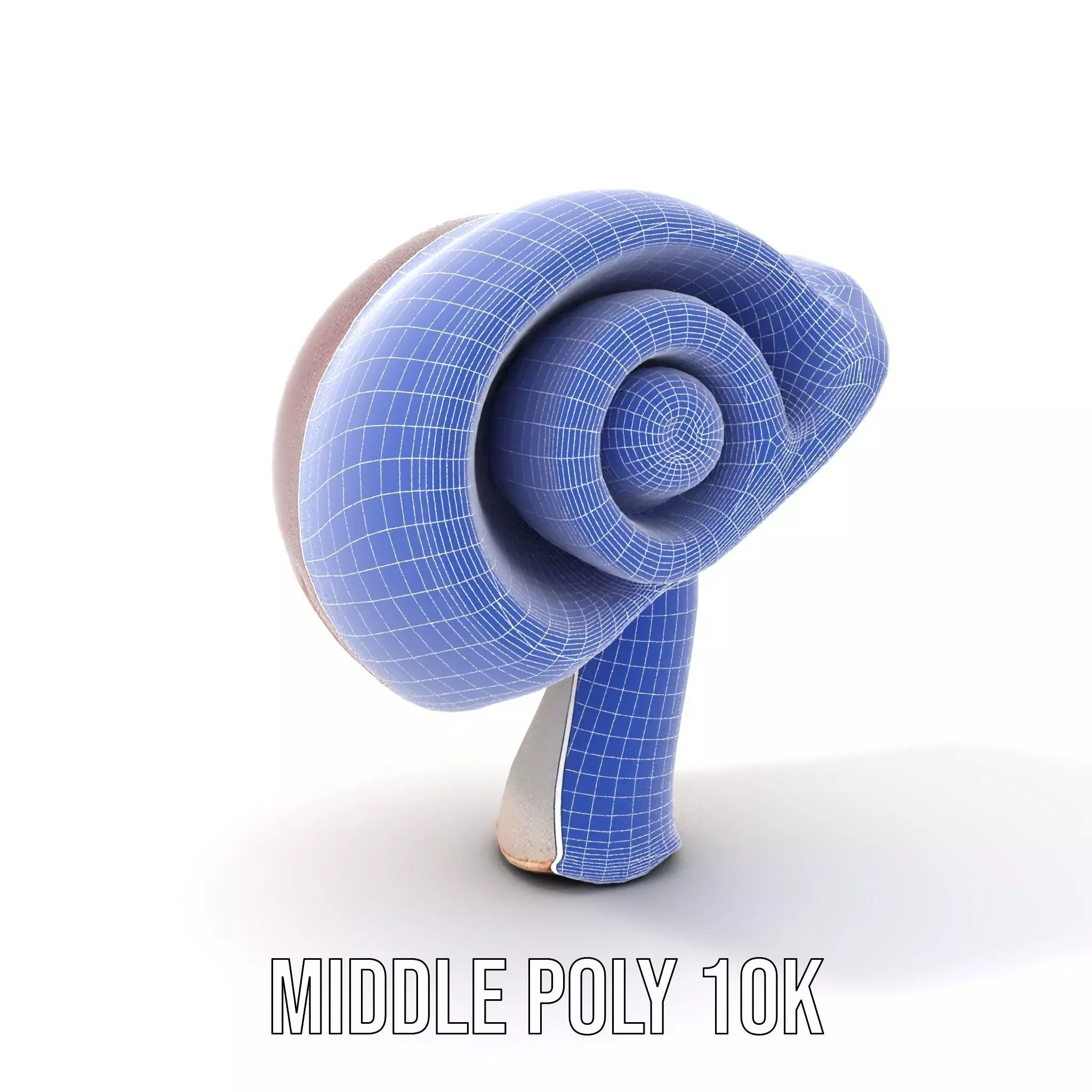 Curved Spiral Mushroom model pack Low-poly 3D model_6