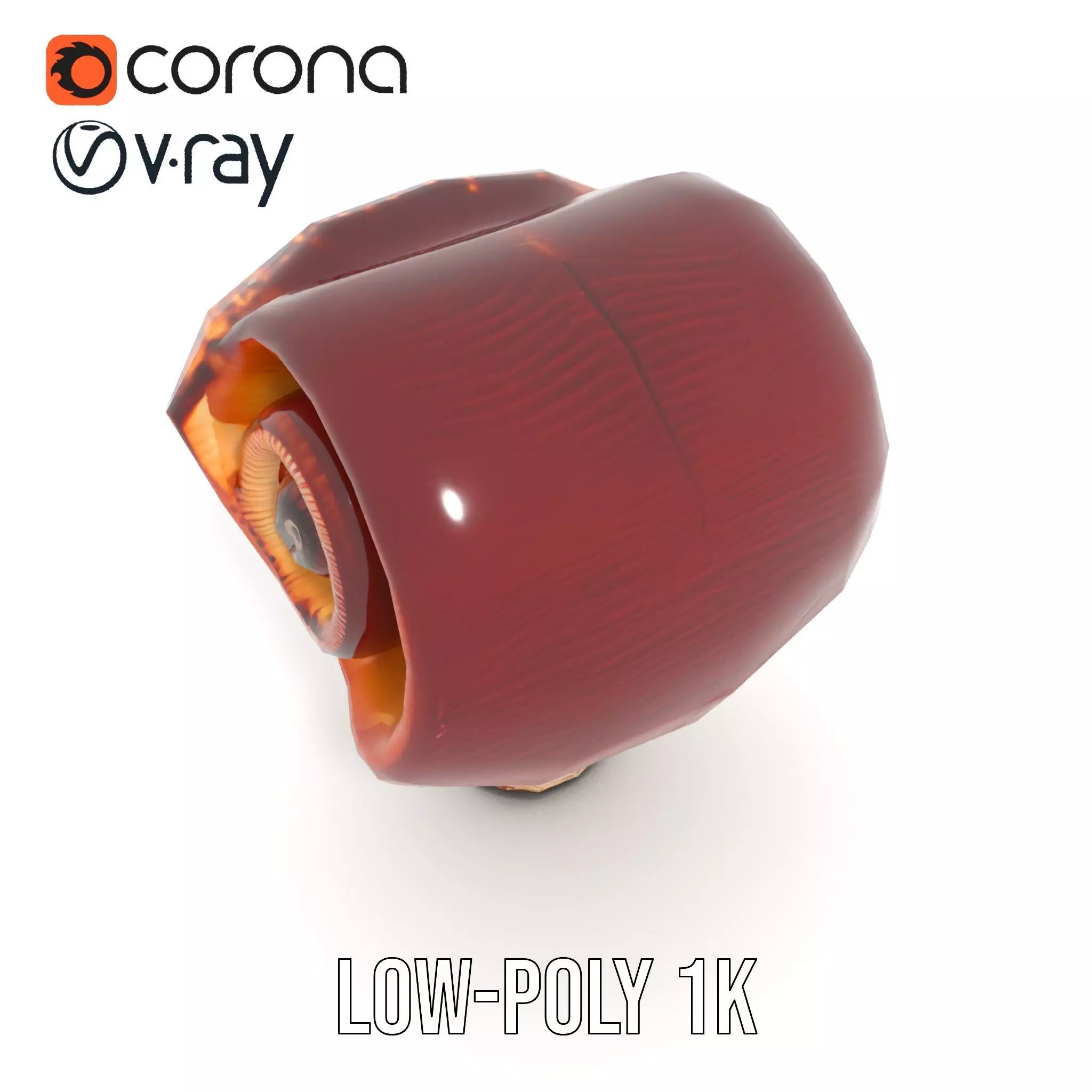 Curved Spiral Mushroom model pack Low-poly 3D model_22