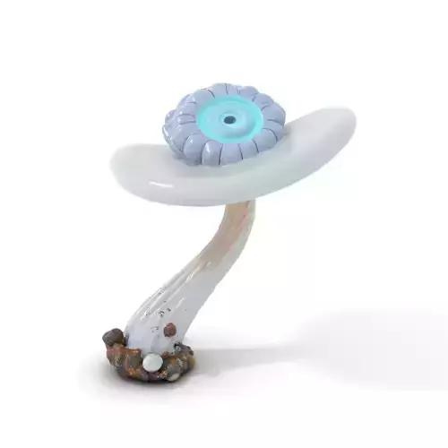 Futuristic Luminescent Mushroom model pack Low-poly 3D model