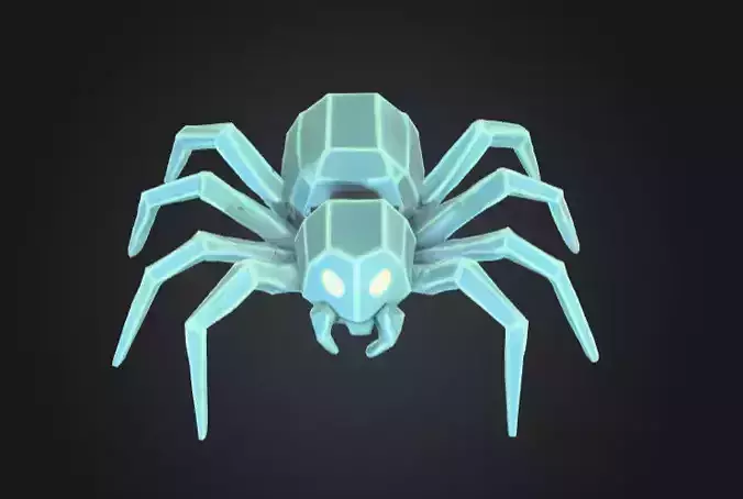 Crystal Arachnid Low-poly 3D model