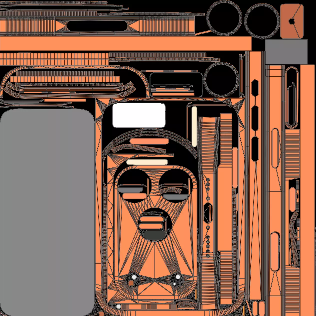 Apple iPhone 17 Pro Cosmic Orange 3D model_9