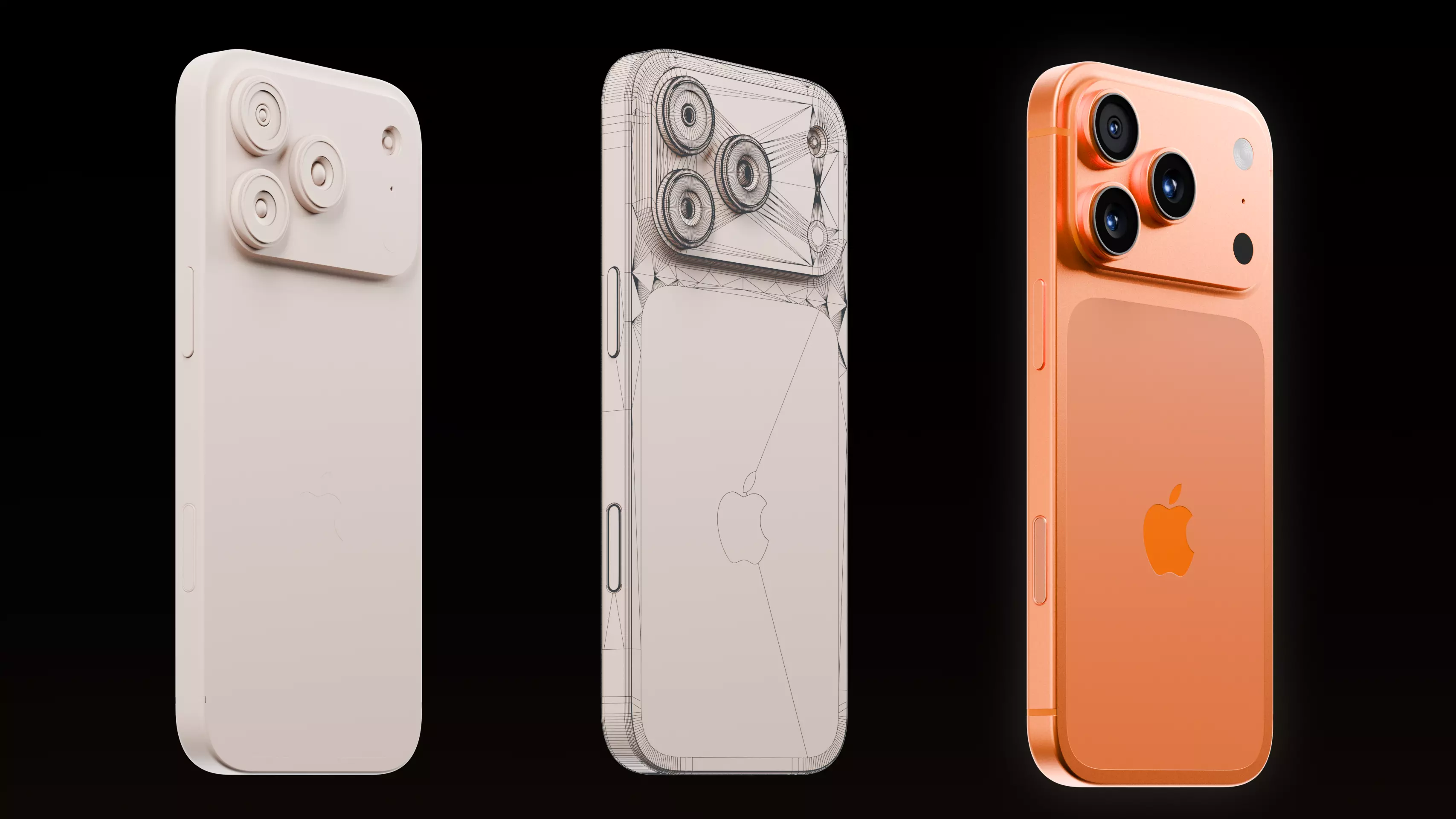 Apple iPhone 17 Pro Cosmic Orange 3D model_8