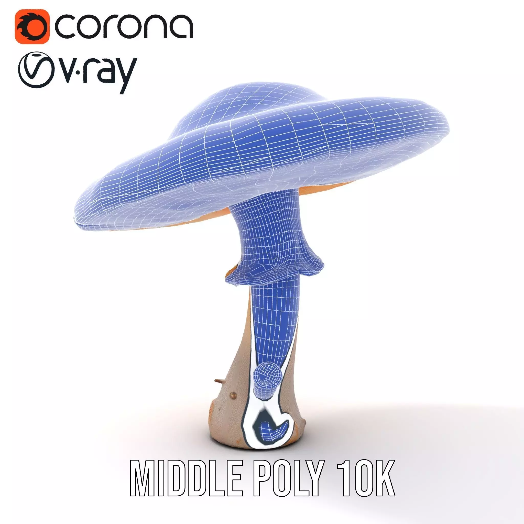 Vibrant Fantasy Mushroom model pack Low-poly 3D model_24
