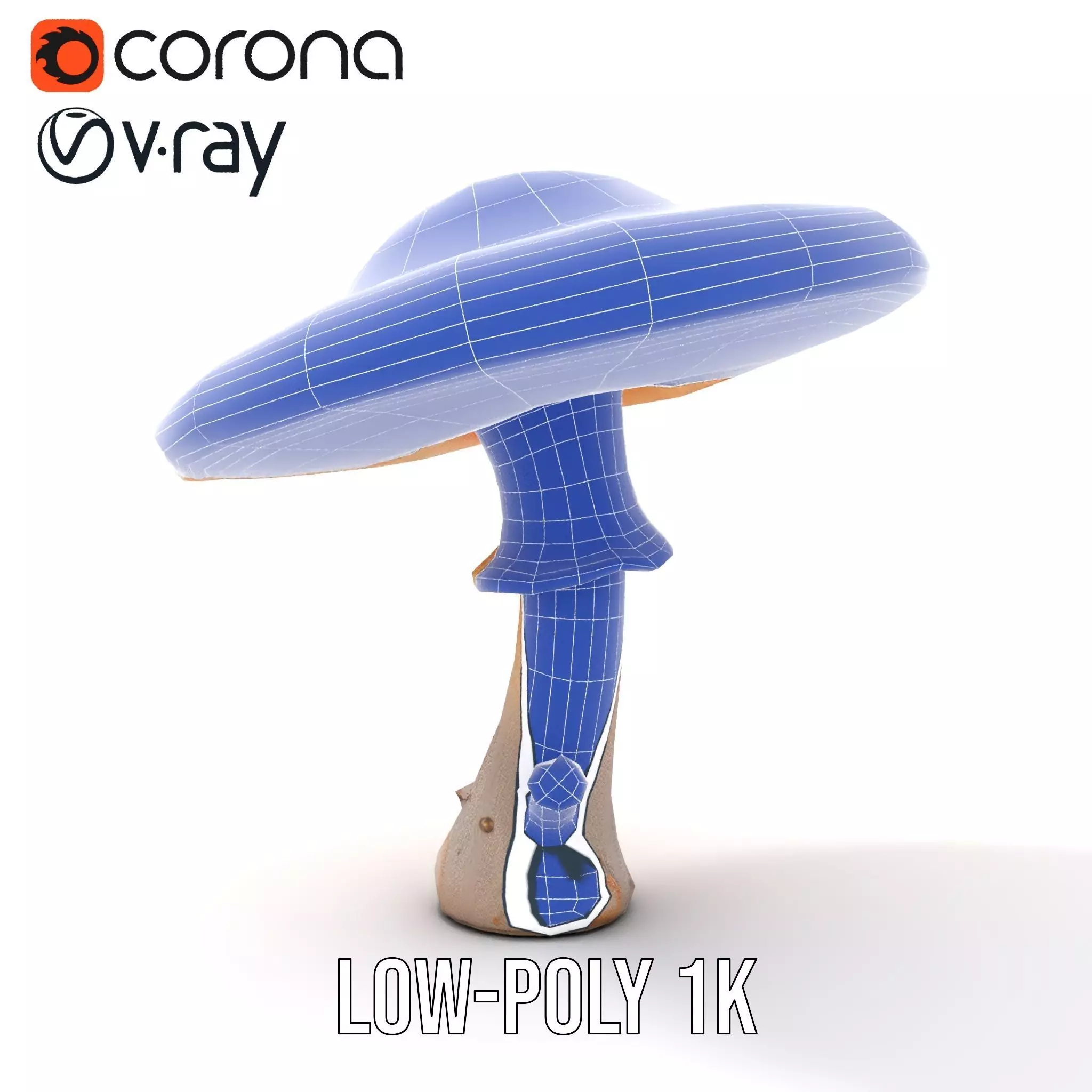 Vibrant Fantasy Mushroom model pack Low-poly 3D model_28