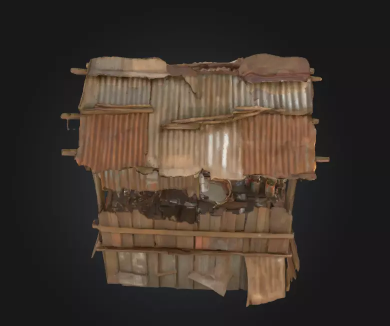 Rustic Market Stall Low-poly 3D model_12