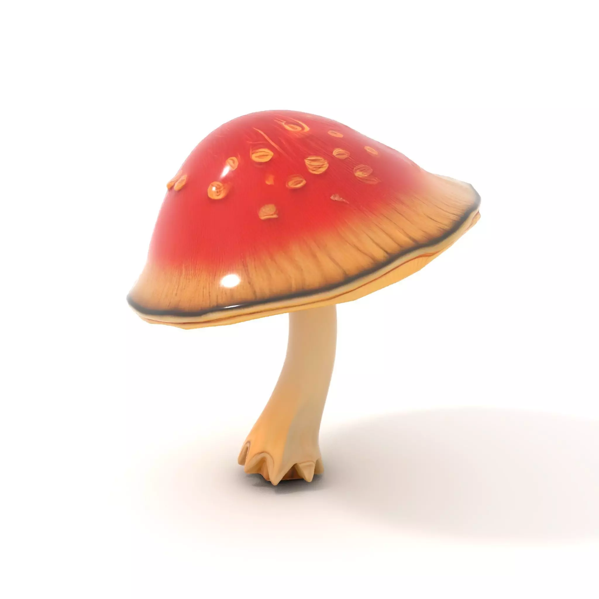 Pink Mushroom Cap model pack Low-poly 3D model_6