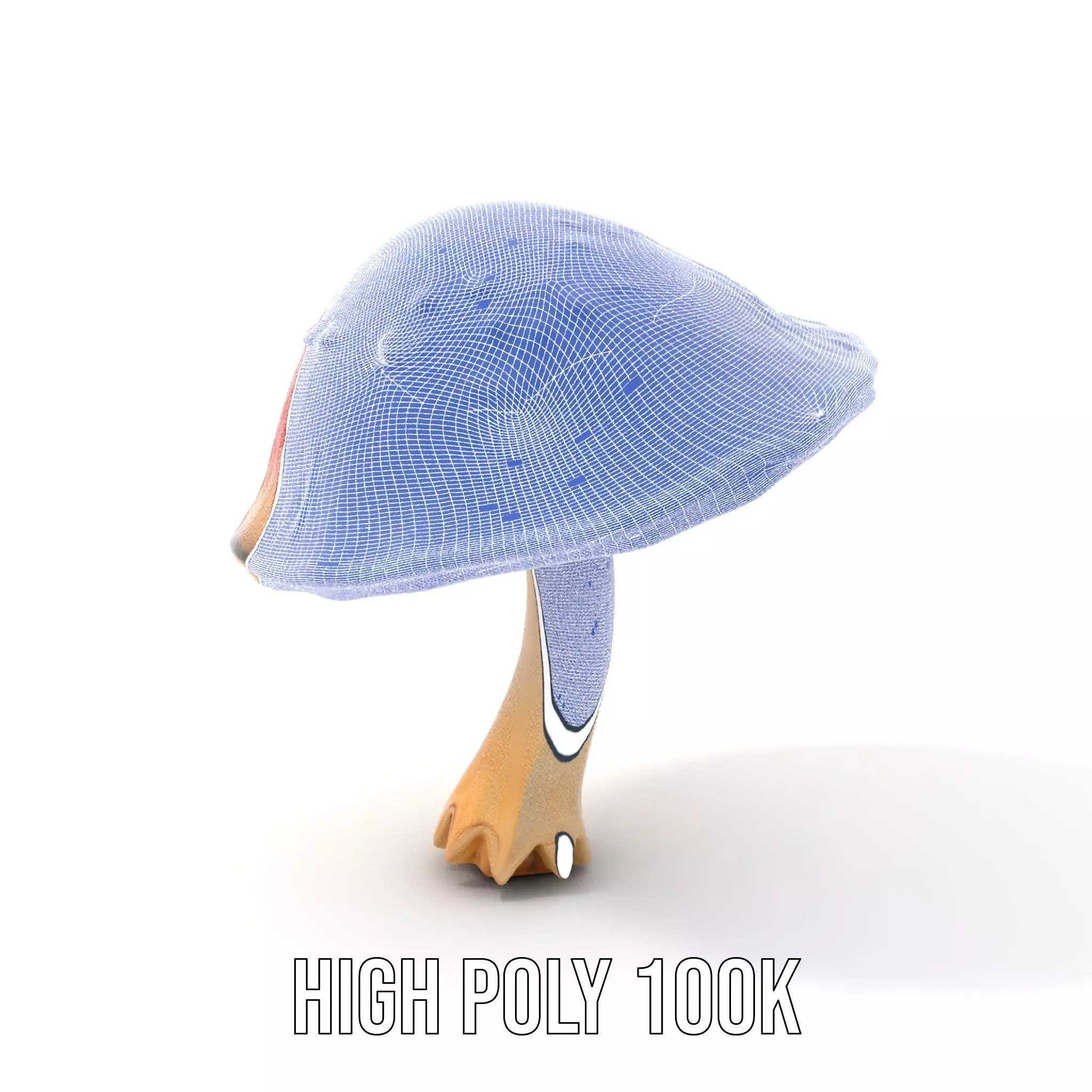 Pink Mushroom Cap model pack Low-poly 3D model_4
