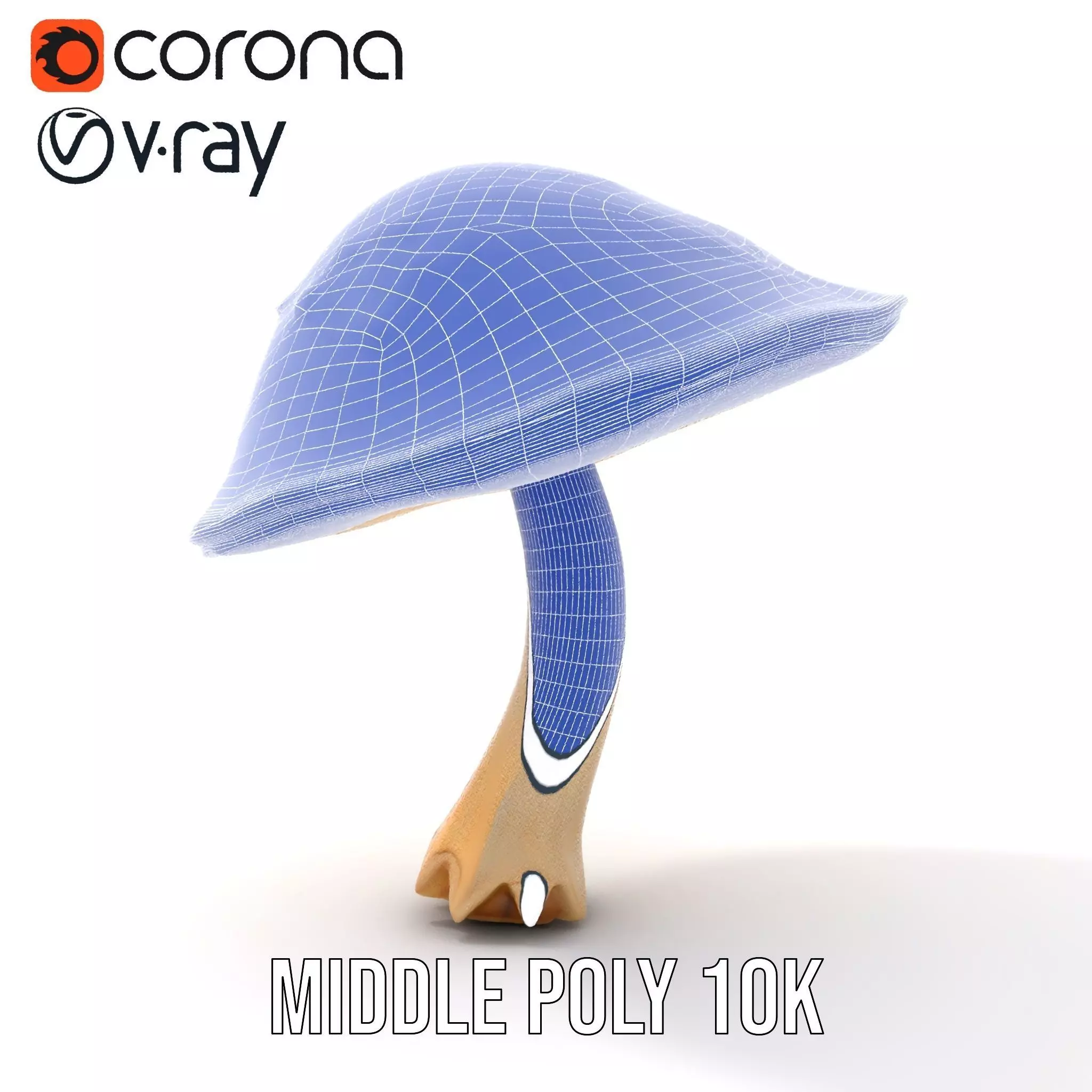 Pink Mushroom Cap model pack Low-poly 3D model_29