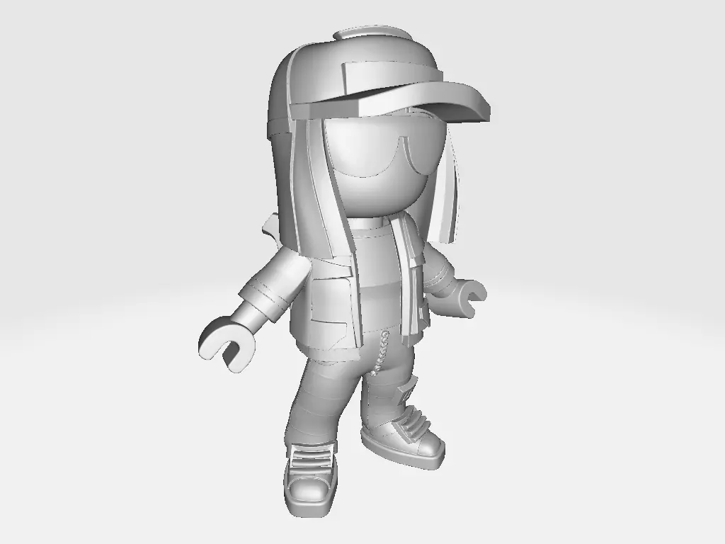 Miniature Game Roblox Girl Dancing Break 3D print model_0