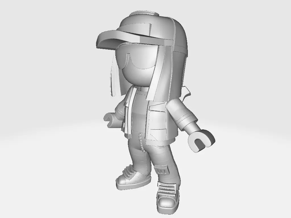 Miniature Game Roblox Girl Dancing Break 3D print model_1