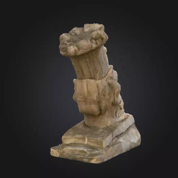 Stone Sentinel Low-poly 3D model_4