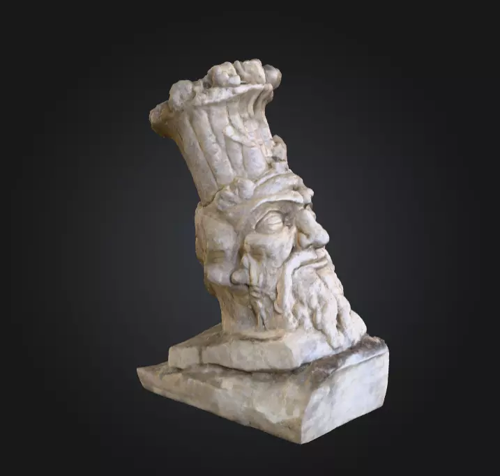Stone Sentinel Low-poly 3D model_2