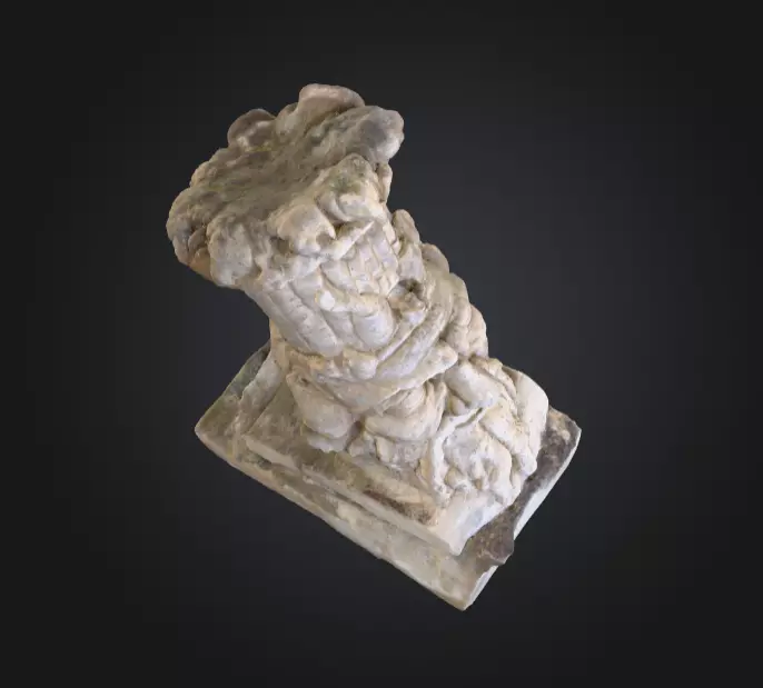 Stone Sentinel Low-poly 3D model_11