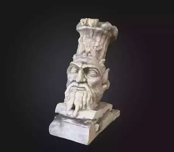 Stone Sentinel Low-poly 3D model