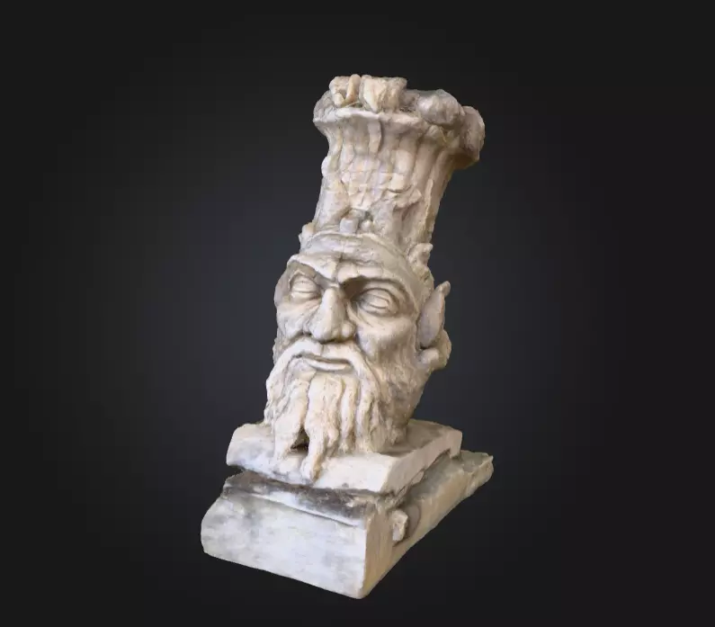 Stone Sentinel Low-poly 3D model_0