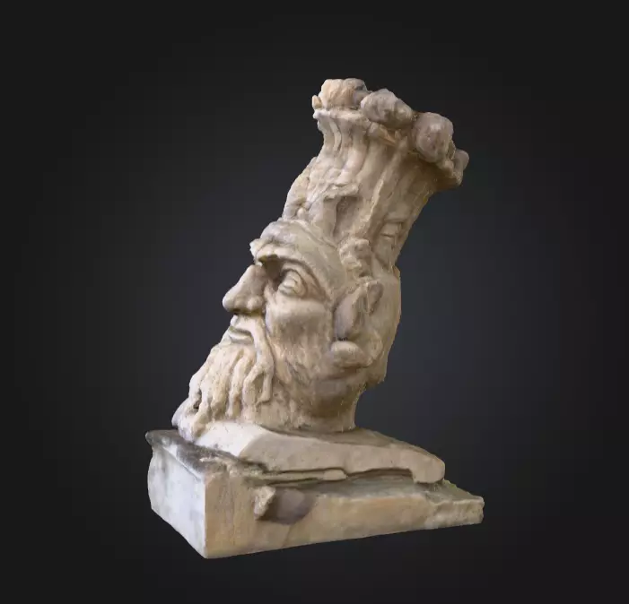 Stone Sentinel Low-poly 3D model_7