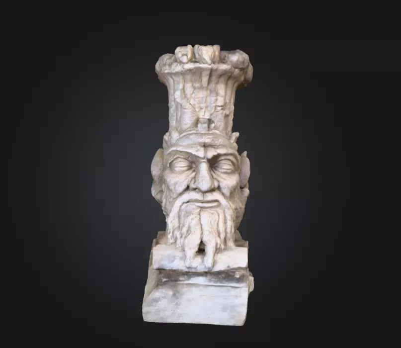 Stone Sentinel Low-poly 3D model_1