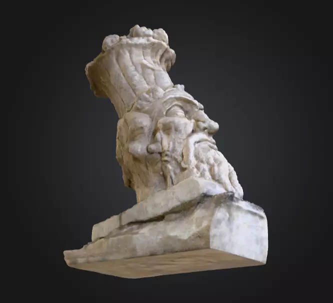 Stone Sentinel Low-poly 3D model_14