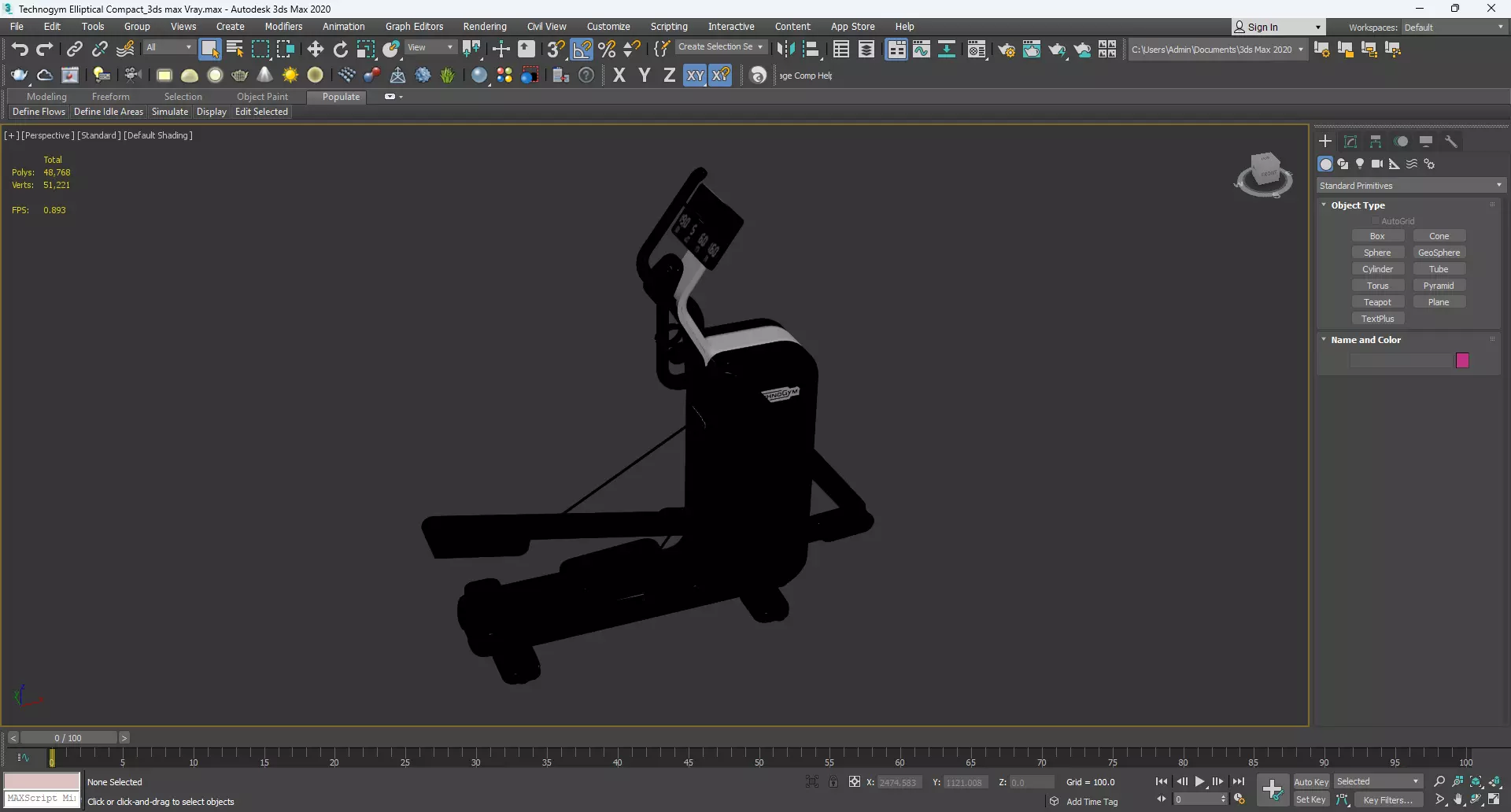Technogym Elliptical Compact 3D model_10