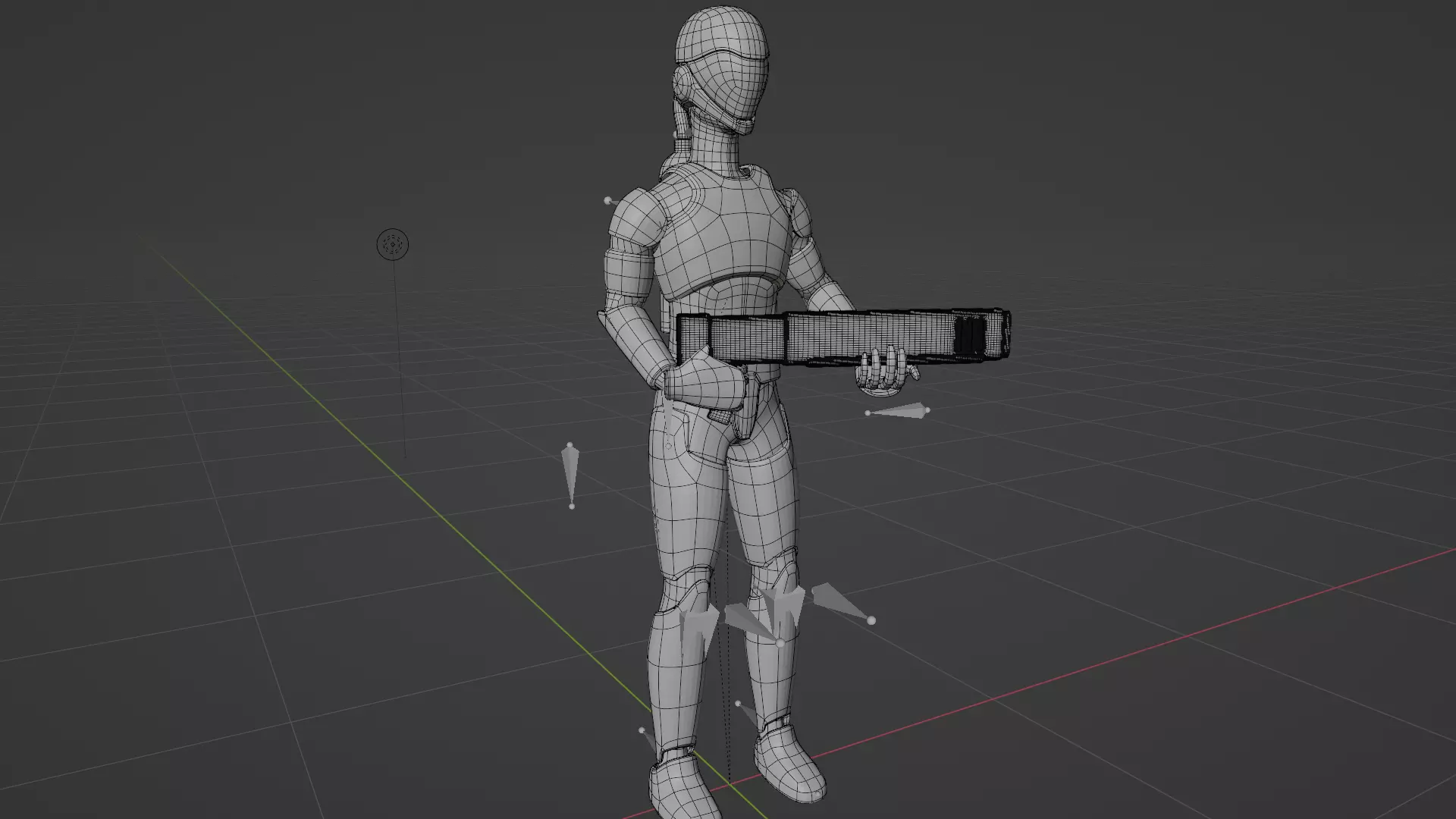 Futuristic Soldier 3D model_7