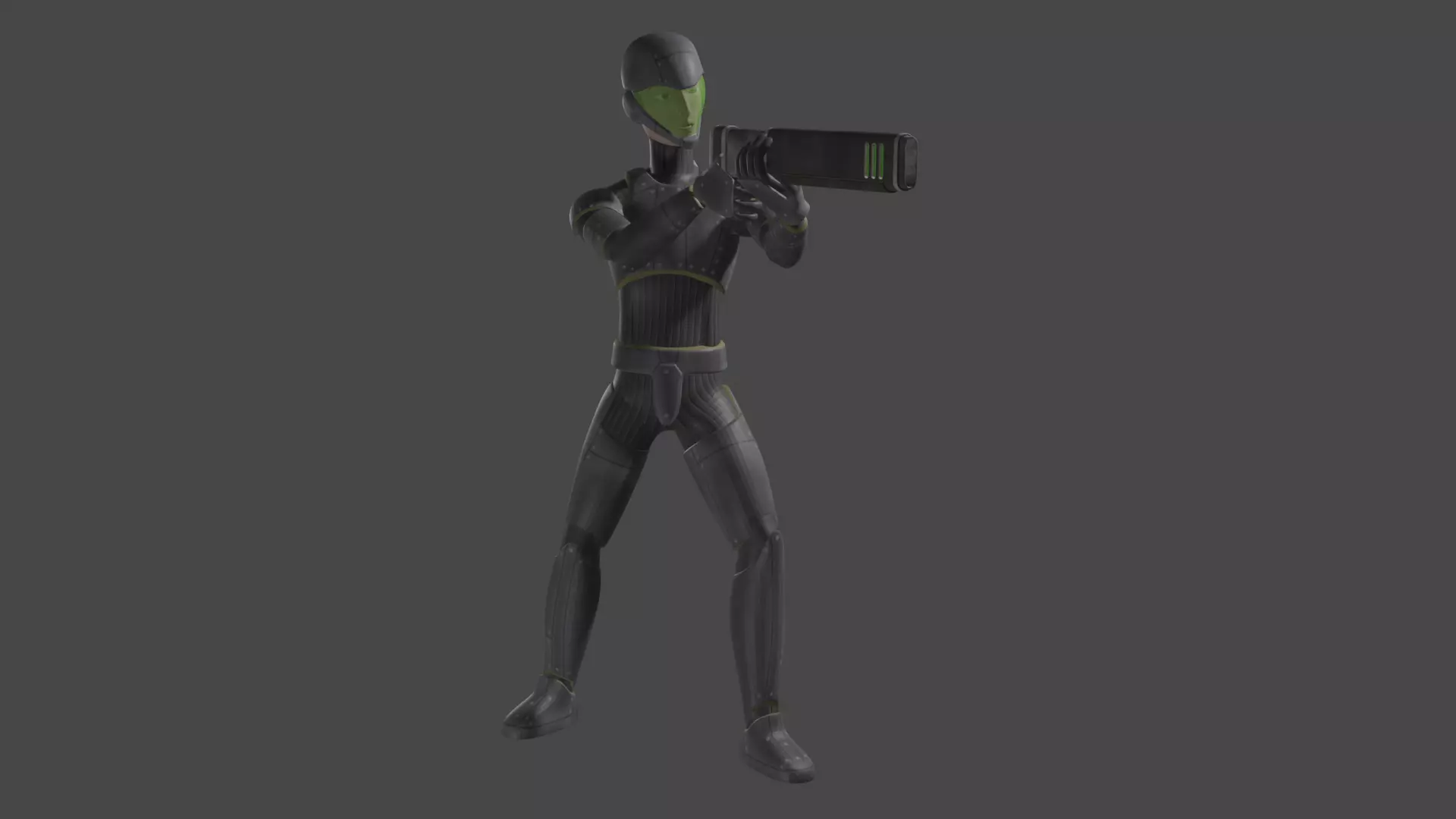 Futuristic Soldier 3D model_4