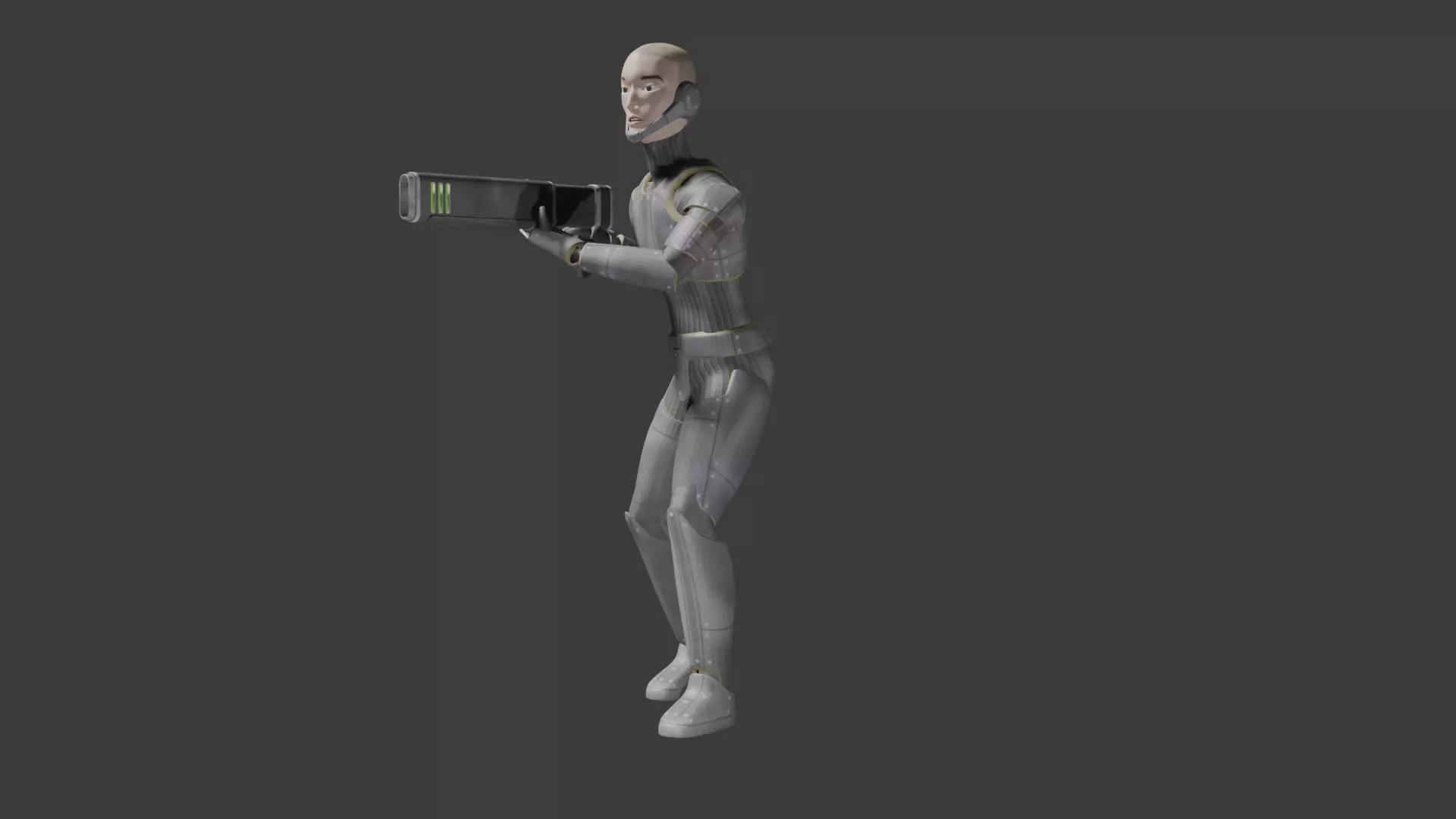 Futuristic Soldier 3D model_5