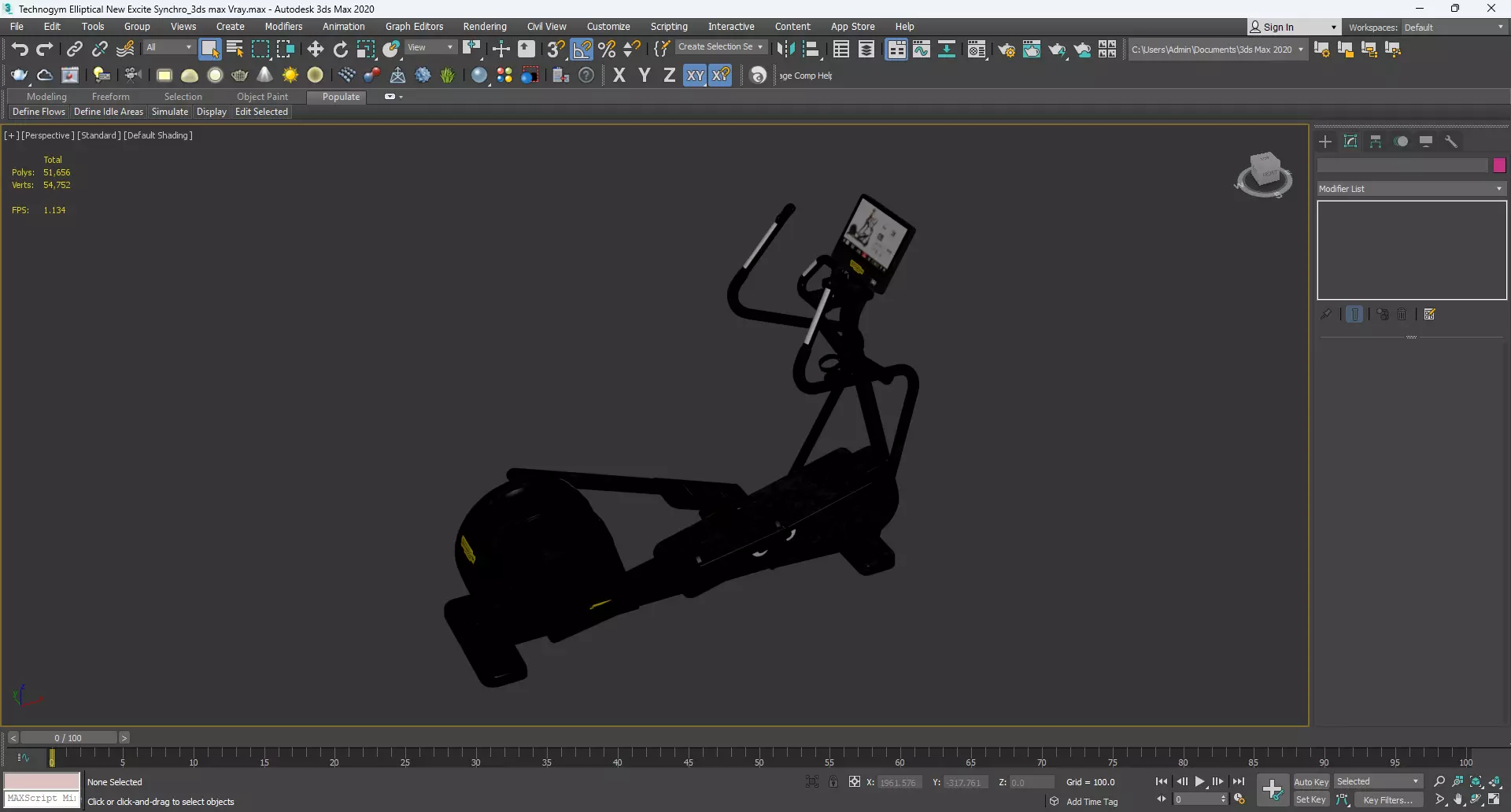 Technogym Elliptical New Excite Synchro 3D model_8