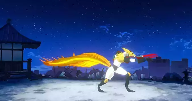 Kurama Zoid Mode Animated Attack Action  FBX