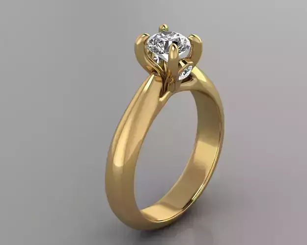Solitaire Diamond Wedding Ring
