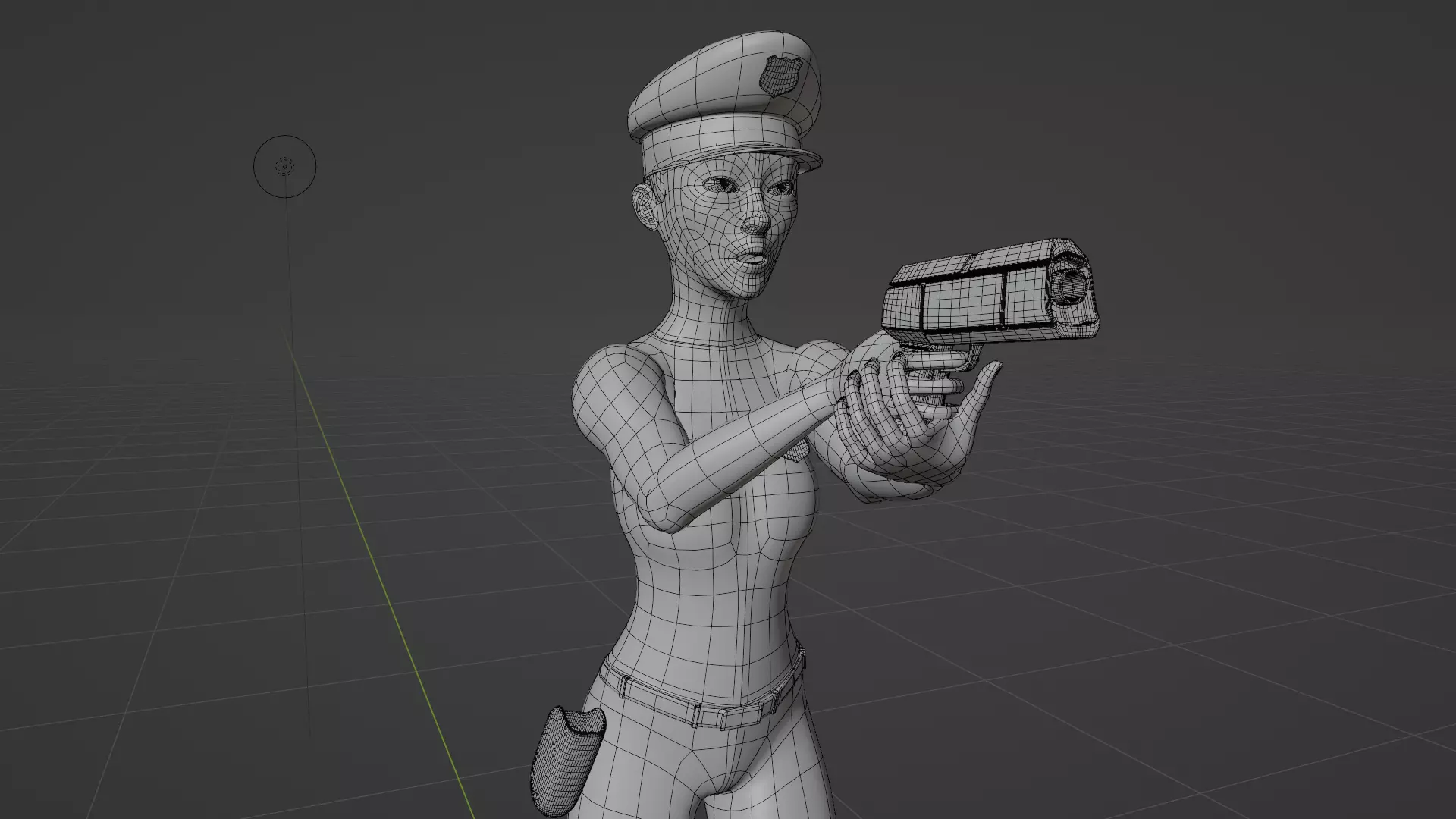 Female Cop 3D model_5