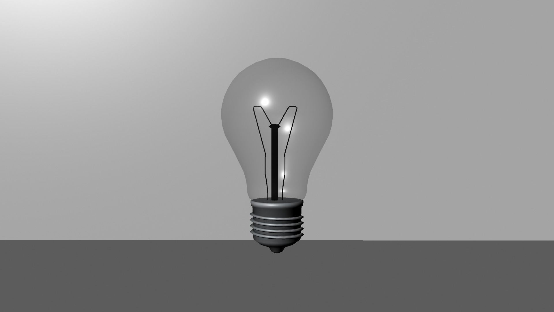 Low-poly Incandescent Lightbulb Low-poly 3D model_1