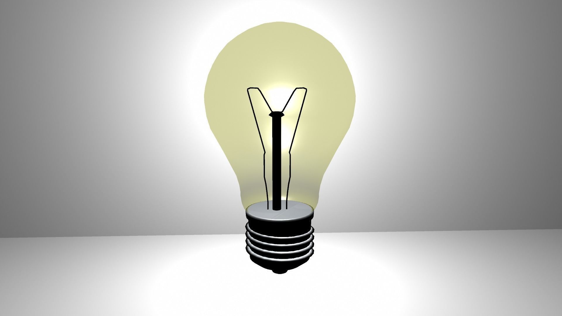 Low-poly Incandescent Lightbulb Low-poly 3D model_0