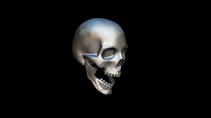 Realistic Skull pendant 3D print model