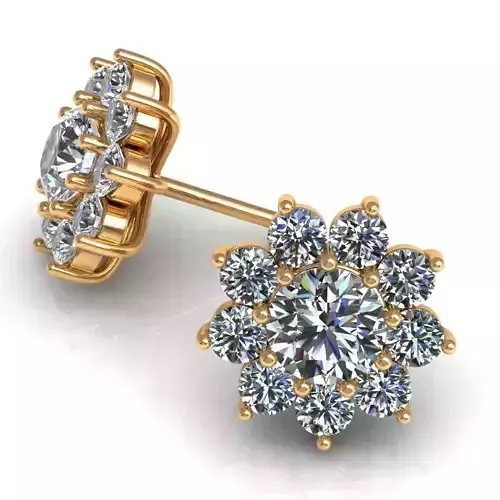 Flower Diamond Earring