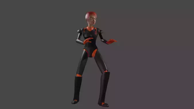 Futuristic Soldier Girl