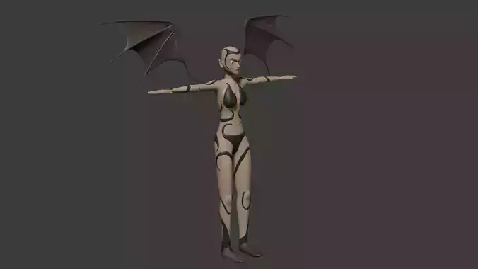 Female Demon Boss 3D model