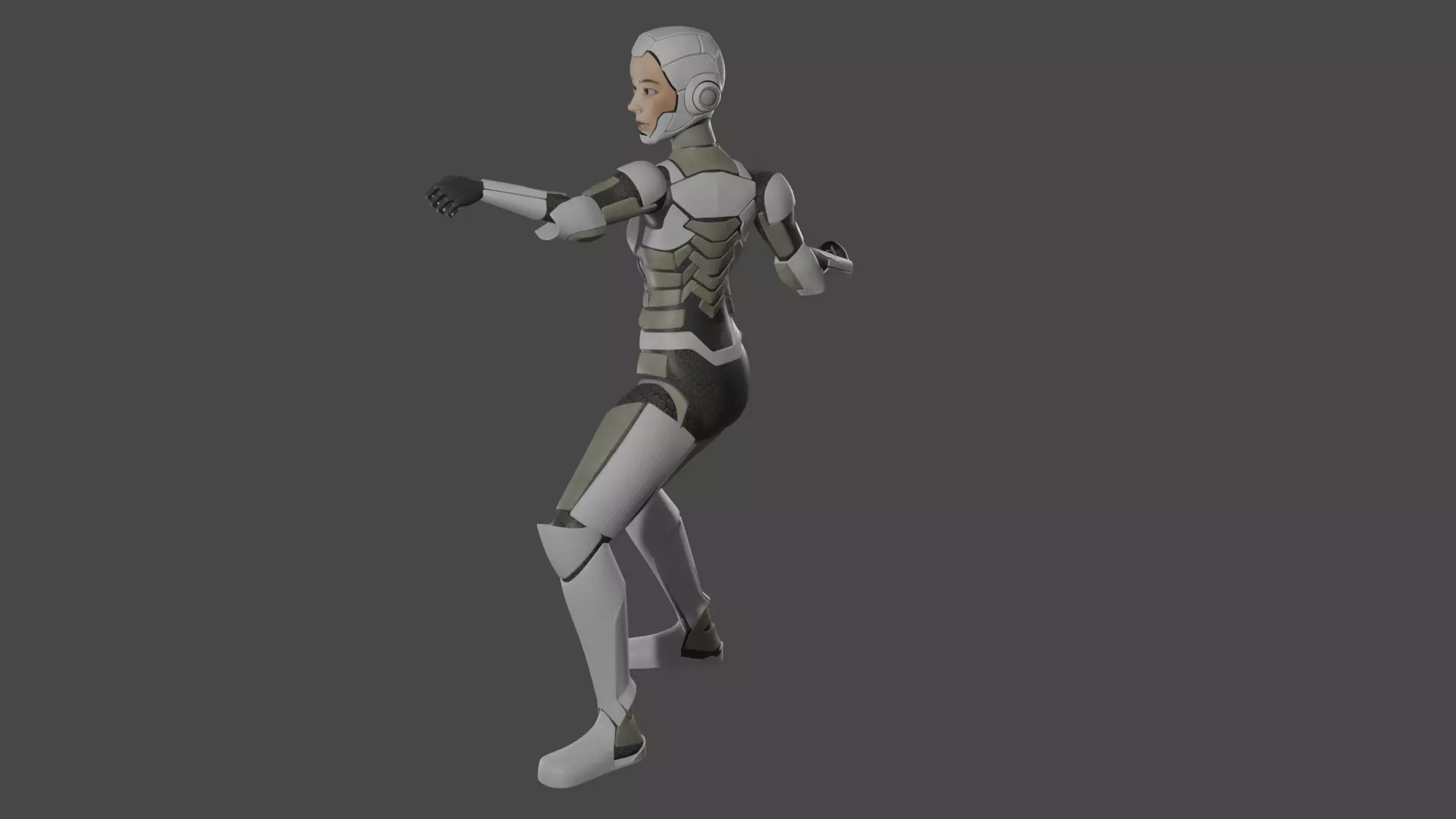 Female Warrior 3D model_17