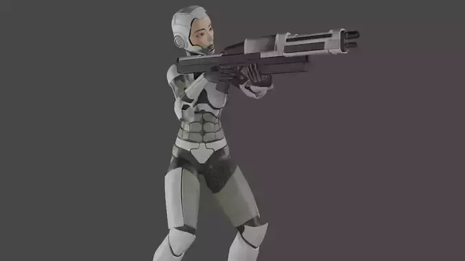 Female Warrior 3D model