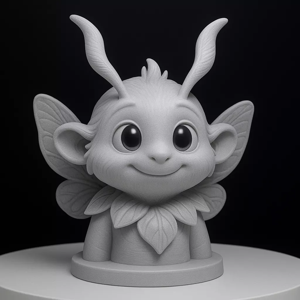 Forest Fairy Bust 3D print model_1